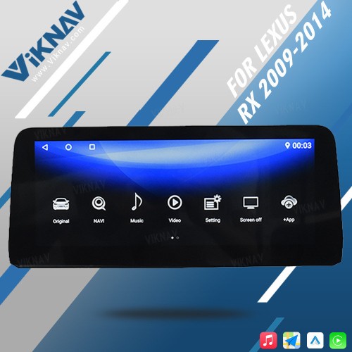 Viknav Android Auto Car Radio For LEXUS RX 2009-2014 New Upgrade 12.3 Inch Touch Screen Car GPS Navigation Multimedia Player Head Unit(128GB)