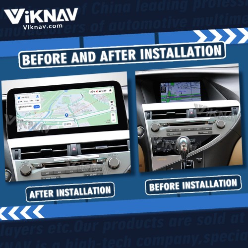 Viknav Android Auto Car Radio For LEXUS RX 2009-2014 New Upgrade 12.3 Inch Touch Screen Car GPS Navigation Multimedia Player Head Unit(128GB)