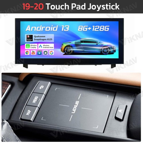 Viknav Android Radio Replacement for 2019-2020 Lexus RC IS Series.car Stereo Upgrade with carplay and Android auto Bluetooth GPS Navigation Head Unit (19-20 Touch pad Joystick 128GB)