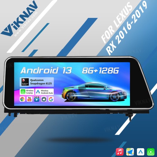 Viknav Android Auto Car Radio For LEXUS RX RX200 RX350 RX450 2016-2019 Vertical Screen Wireless Carplay GPS Navigation Multimedia Player Head Unit(Top Version)