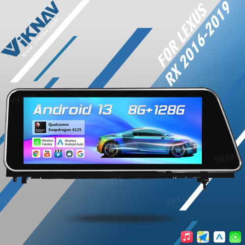 Viknav Android Auto Car Radio For LEXUS RX RX200 RX350 RX450 2016-2019 Vertical Screen Wireless Carplay GPS Navigation Multimedia Player Head Unit(High Version)
