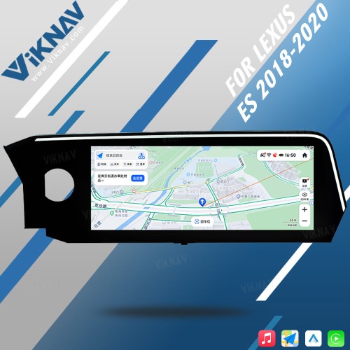 Viknav Android 12.3 Inch Car GPS Navigation Multimedia Player Radio For Lexus ES ES200 ES250 ES350 ES300h 2018-2020 Car Video Player(128GB)