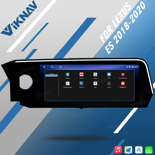 Viknav Android 12.3 Inch Car GPS Navigation Multimedia Player Radio For Lexus ES ES200 ES250 ES350 ES300h 2018-2020 Car Video Player(128GB)