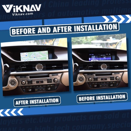 Viknav Android Car Radio For Lexus ES ES250 ES300 2013-2017 GPS Navigation Anti-glare Screen Multimedia Player Radio Audio Stereo(128GB)