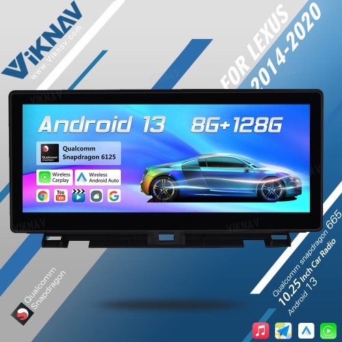 Viknav 10.25 Inch Android Car Radio GPS Navigation Player For Lexus CT CT200 2014-2020 DVD Multimedia Headunit Auto Car Stereo Carplay(High Version)