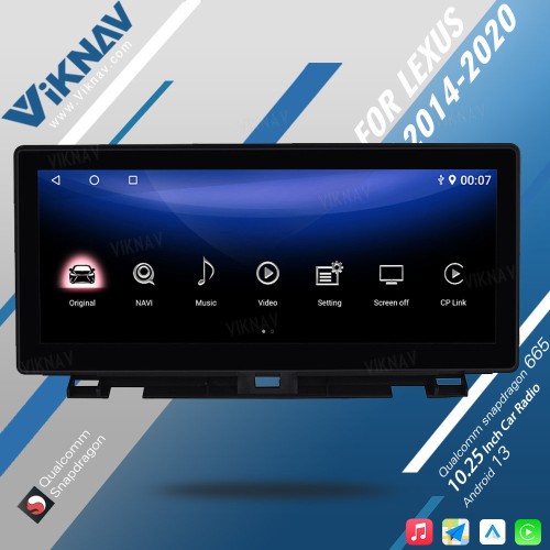 Viknav 10.25 Inch Android Car Radio GPS Navigation Player For Lexus CT CT200 2014-2020 DVD Multimedia Headunit Auto Car Stereo Carplay(High Version)