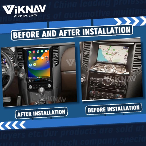 Viknav 12.1 Inch For Infiniti FX35 QX70 2012-2019 Car Radio Car Audio Car Multimedia Player GPS Navigation Android Auto Radio(128GB)