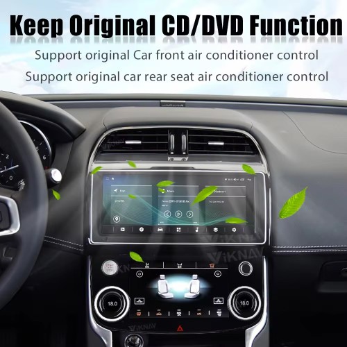 Viknav 10 inch AC Panel For Jaguar XE XF XEL F-Pace 2015 - 2020 Climate Board LCD Touch Screen Car Air Condition Control
