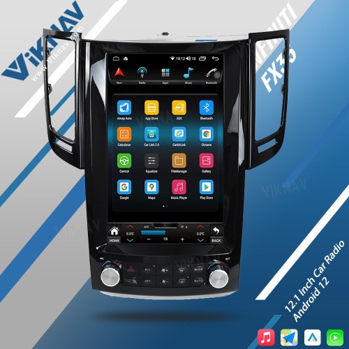 Viknav 12.1 Inch For Infiniti FX35 QX70 2012-2019 Car Radio Car Audio Car Multimedia Player GPS Navigation Android Auto Radio(128GB)
