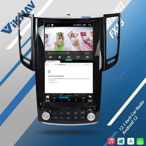 Viknav 12.1 Inch For Infiniti FX35 QX70 2012-2019 Car Radio Car Audio Car Multimedia Player GPS Navigation Android Auto Radio(128GB)