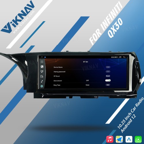 Viknav Car Radio GPS Navigation For Infiniti QX30 2015-2018 Multimedia DVD Player Radio Audio Stereo Recorder Head Unit(128GB)