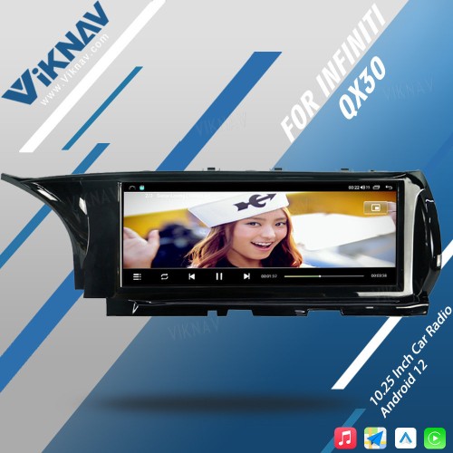 Viknav Car Radio GPS Navigation For Infiniti QX30 2015-2018 Multimedia DVD Player Radio Audio Stereo Recorder Head Unit(128GB)