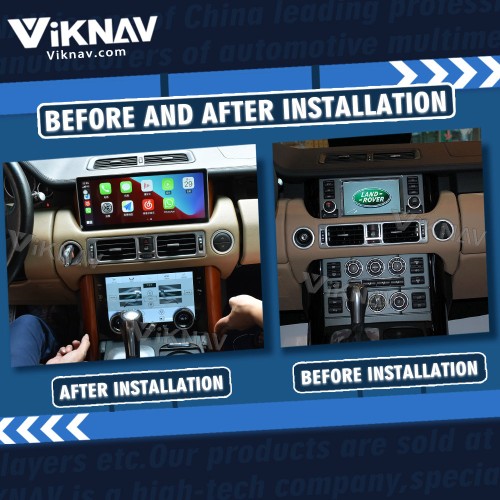Viknav 12.3 Inch Android Car Radio For Land Rover Range Rover V8 2002-2012 Multimedia Player Auto Stereo GPS Navigation Carplay Head Unit(128GB+AC)