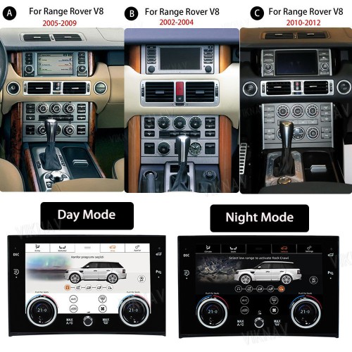 Viknav 12.3 Inch Android Car Radio For Land Rover Range Rover V8 2002-2012 Multimedia Player Auto Stereo GPS Navigation Carplay Head Unit(128GB+AC)