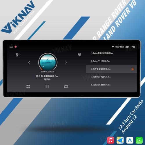 Viknav 12.3 Inch Android Car Radio For Land Rover Range Rover V8 2002-2012 Multimedia Player Auto Stereo GPS Navigation Carplay Head Unit(128GB+AC)