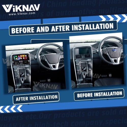 VIKNAV For Volvo XC60 2009-2017 RHD Car Radio Android Auto Audio Multimedia Player GPS Navigation Tape Recorder 2 Din Autoradio HD Screen(64GB)