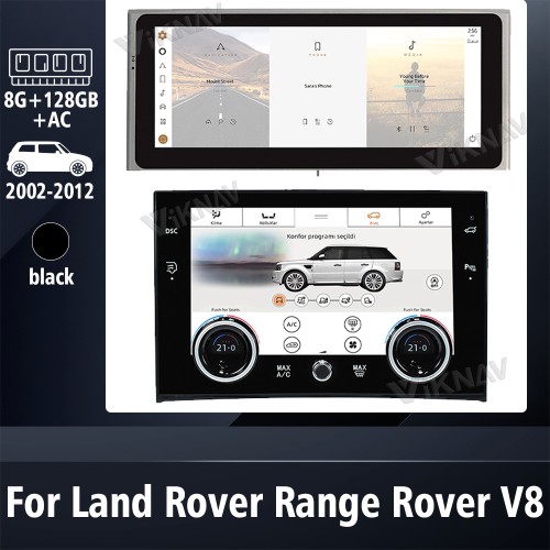Viknav 10.25 Inch Android Car Radio For Land Rover Range Rover V8 2002-2012 Multimedia Player Auto Stereo GPS Navigation Carplay Head Unit(128GB+AC)