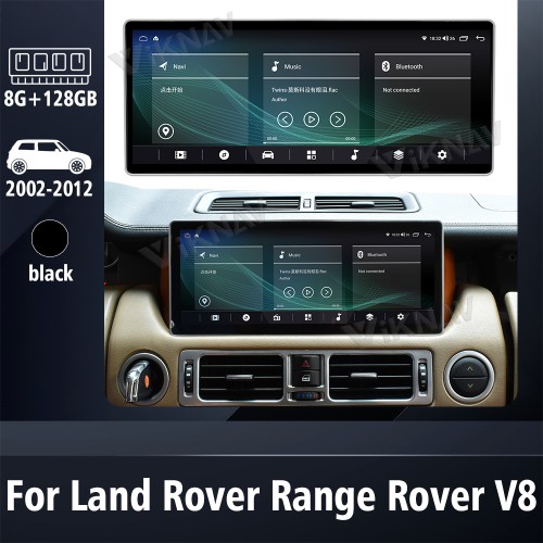 Viknav 12.3 Inch Android Car Radio For Land Rover Range Rover V8 2002-2012 Multimedia Player Auto Stereo GPS Navigation Carplay Head Unit(128GB)