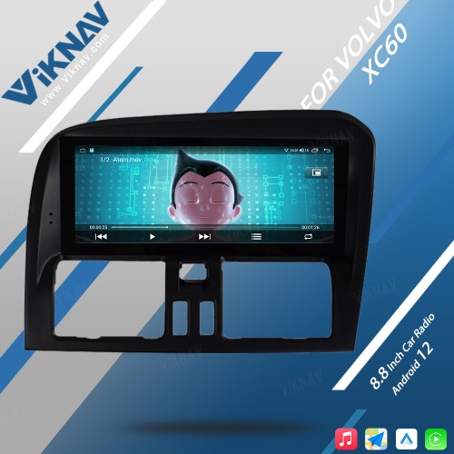 VIKNAV For Volvo XC60 2009-2017 RHD Car Radio Android Auto Audio Multimedia Player GPS Navigation Tape Recorder 2 Din Autoradio HD Screen(64GB)