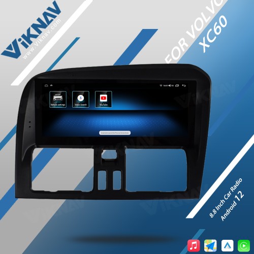 VIKNAV For Volvo XC60 2009-2017 RHD Car Radio Android Auto Audio Multimedia Player GPS Navigation Tape Recorder 2 Din Autoradio HD Screen(64GB)