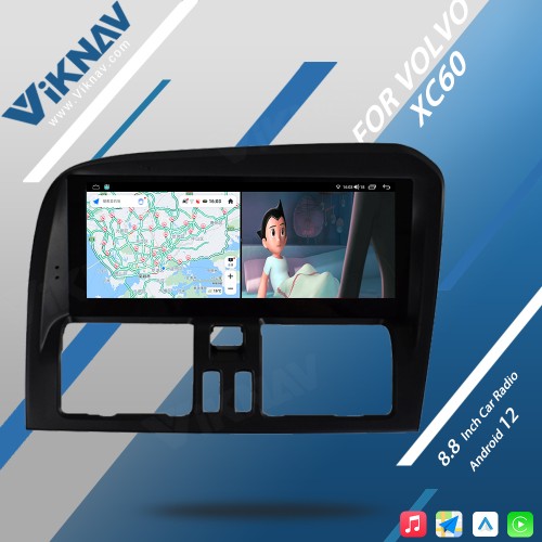 VIKNAV For Volvo XC60 2009-2017 RHD Car Radio Android Auto Audio Multimedia Player GPS Navigation Tape Recorder 2 Din Autoradio HD Screen(64GB)
