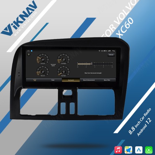 VIKNAV For Volvo XC60 2009-2017 RHD Car Radio Android Auto Audio Multimedia Player GPS Navigation Tape Recorder 2 Din Autoradio HD Screen(64GB)