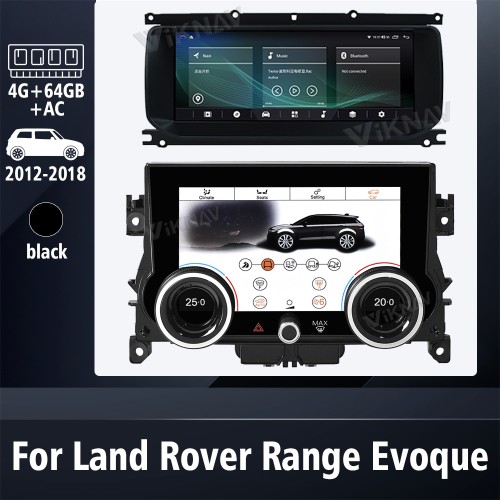 Viknav For Range Rover Evoque L538 2012-2018 Car Radio Stereo Replacement GPS Multimedia Plyer With AC Panel Climate Contro (64GB-All-For-Bosch)