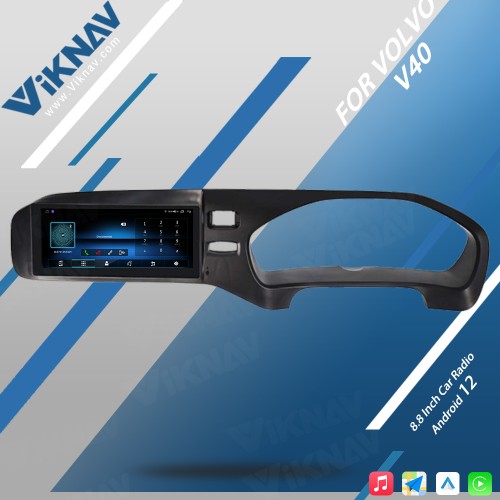 Viknav Android Car GPS Navigation For Volvo v40 2011-2019 RHD LCD Touch Screen wireless Carplay 8.8inch Car Radio Video Player Head Unit(64GB)