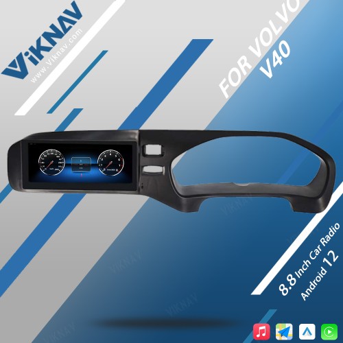 Viknav Android Car GPS Navigation For Volvo v40 2011-2019 RHD LCD Touch Screen wireless Carplay 8.8inch Car Radio Video Player Head Unit(64GB)