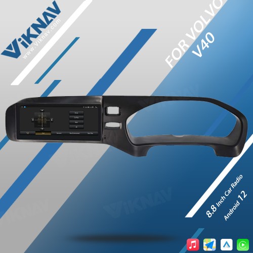 Viknav Android Car GPS Navigation For Volvo v40 2011-2019 RHD LCD Touch Screen wireless Carplay 8.8inch Car Radio Video Player Head Unit(64GB)