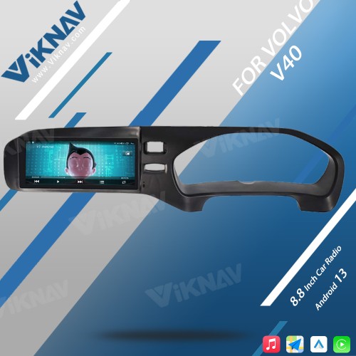 Viknav Android Car GPS Navigation For Volvo v40 2011-2019 RHD LCD Touch Screen wireless Carplay 8.8inch Car Radio Video Player Head Unit(64GB)