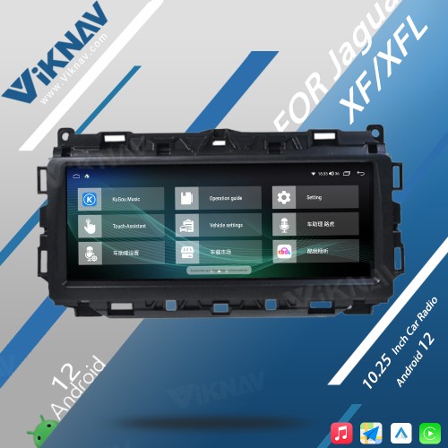 Viknav Car Radio 10.25 inch GPS Navigation For Jaguar XF XFL 2016-2019 Multimedia Player Auto Stereo(128GB)