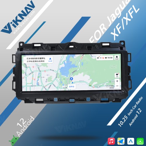 Viknav Car Radio 10.25 inch GPS Navigation For Jaguar XF XFL 2016-2019 Multimedia Player Auto Stereo(128GB)
