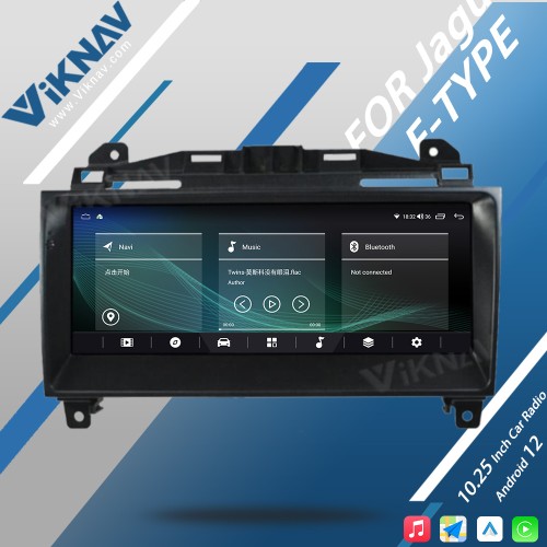 Viknav Android Head Unit Car Radio For Jaguar F-TYPE Roadster 2013-2015 Original Car Functions Display Touch LCD Screenn(128GB)