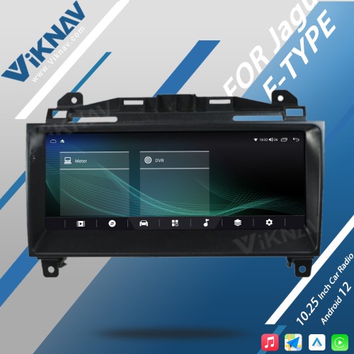 Viknav Android Head Unit Car Radio For Jaguar F-TYPE Roadster 2013-2015 Original Car Functions Display Touch LCD Screenn(128GB)