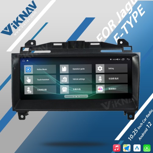 Viknav Android Head Unit Car Radio For Jaguar F-TYPE Roadster 2013-2015 Original Car Functions Display Touch LCD Screenn(128GB)