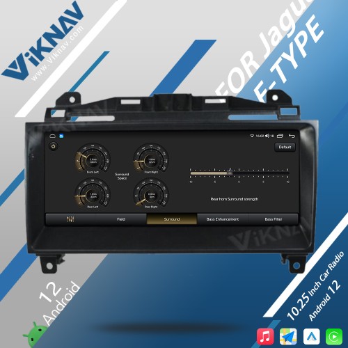 Viknav Android Head Unit Car Radio For Jaguar F-TYPE Roadster 2013-2015 Original Car Functions Display Touch LCD Screenn(128GB)