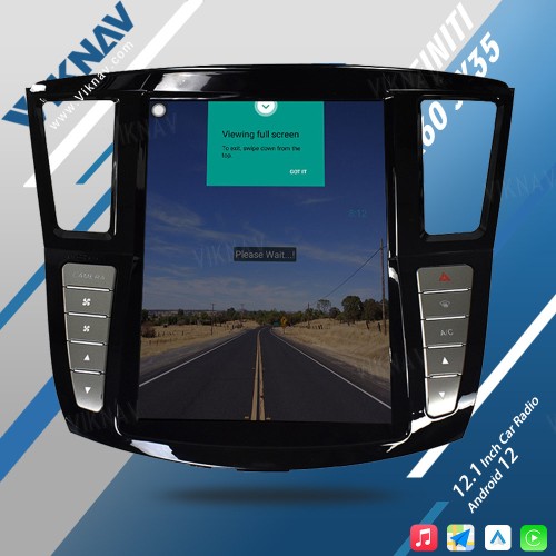 Viknav 12.1 Inch Car Multimedia Stereo Radio For Infiniti QX60 JX35 2012-2019 Android DVD Player GPS Navigation Head Unit(128GB)