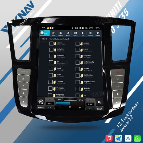 Viknav 12.1 Inch Car Multimedia Stereo Radio For Infiniti QX60 JX35 2012-2019 Android DVD Player GPS Navigation Head Unit(64GB)
