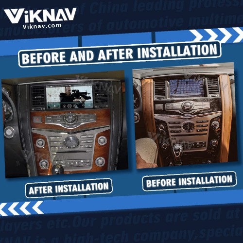 Viknav 8.0 Inch For Infiniti QX80 2013-2020 Android Car Radio With Screen GPS Navigation Stereo DVD Multimedia Auto Player 2 Din(128GB)