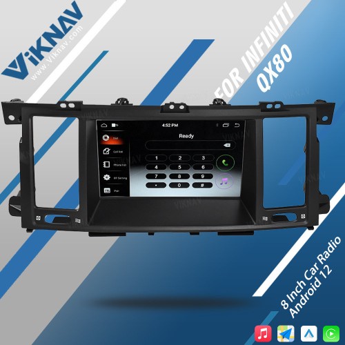 Viknav 8.0 Inch For Infiniti QX80 2013-2020 Android Car Radio With Screen GPS Navigation Stereo DVD Multimedia Auto Player 2 Din(128GB)