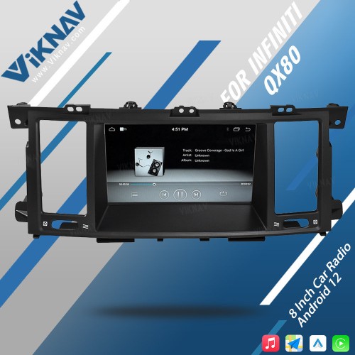 Viknav 8.0 Inch For Infiniti QX80 2013-2020 Android Car Radio With Screen GPS Navigation Stereo DVD Multimedia Auto Player 2 Din(128GB)