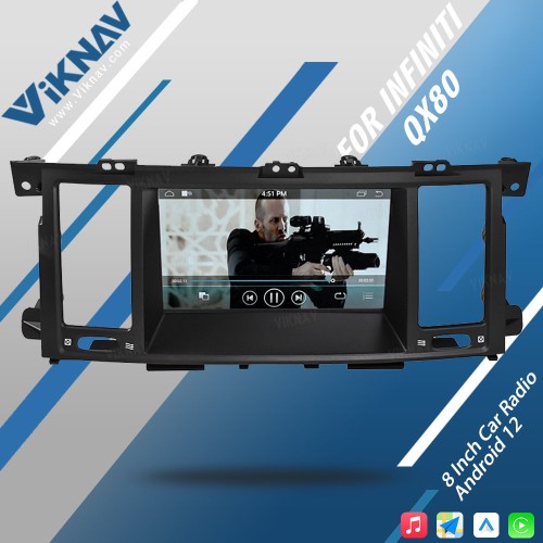 Viknav 8.0 Inch For Infiniti QX80 2013-2020 Android Car Radio With Screen GPS Navigation Stereo DVD Multimedia Auto Player 2 Din(128GB)