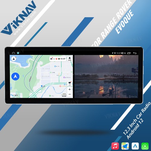 Viknav 12.3 Inch Touch Screen Car Radio For Land Range Rover  Evoque 2012-2018 GPS Navigation Carplay Android 12 Head Unit (128GB)