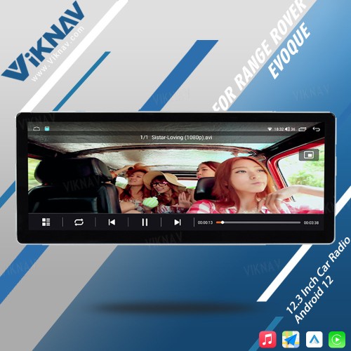 Viknav 12.3 Inch Touch Screen Car Radio For Land Range Rover  Evoque 2012-2018 GPS Navigation Carplay Android 12 Head Unit (128GB)