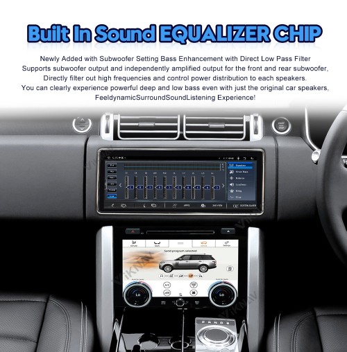 Viknav 12.3 Inch Touch Screen Car Radio For Land Rover Range Rover Vogue L405 2013-2017 Right Hand Driving Multimedia Player GPS Navigation Head Unit（Beige 128GB）