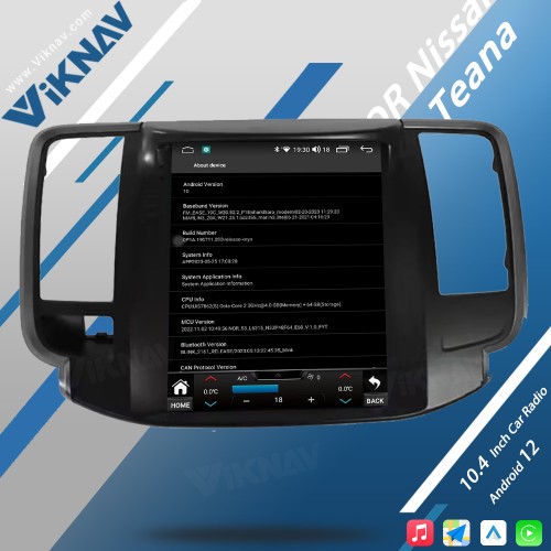 Viknav Android Screen Car Radio 10.4 inch For Nissan Teana 2008-2012 Auto Stereo Receiver Multimedia Player GPS Tape Recorder(128GB)