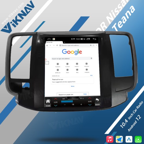 Viknav Android Screen Car Radio 10.4 inch For Nissan Teana 2008-2012 Auto Stereo Receiver Multimedia Player GPS Tape Recorder(128GB)