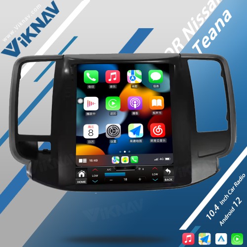 Viknav Android Screen Car Radio 10.4 inch For Nissan Teana 2008-2012 Auto Stereo Receiver Multimedia Player GPS Tape Recorder(128GB)