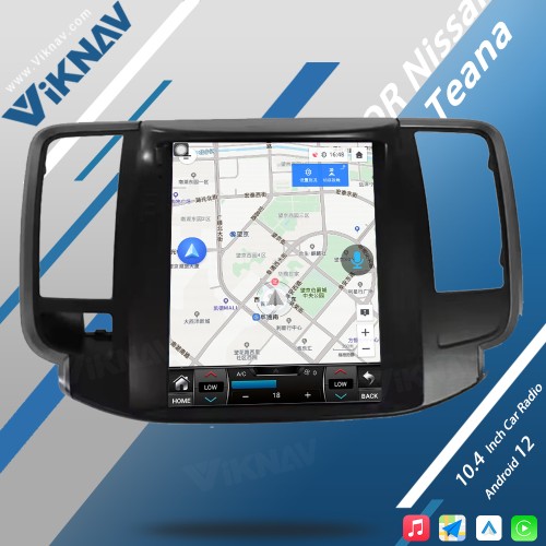 Viknav Android Screen Car Radio 10.4 inch For Nissan Teana 2008-2012 Auto Stereo Receiver Multimedia Player GPS Tape Recorder(128GB)